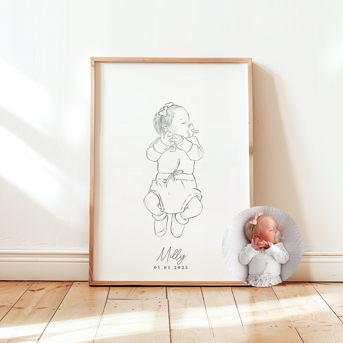 Lijntekening Baby
