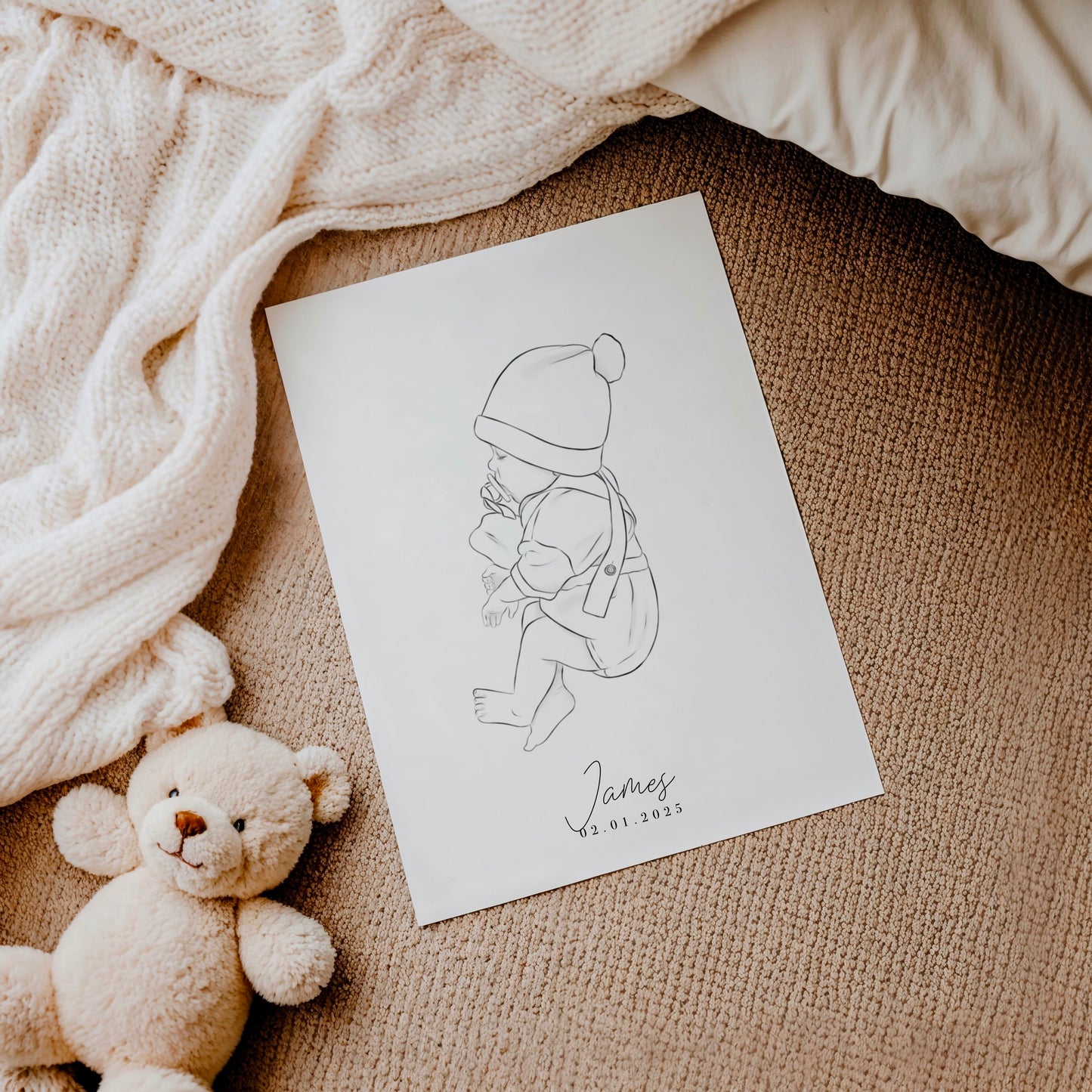 Lijntekening Baby