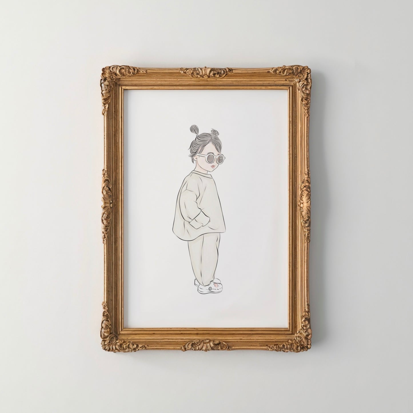 Waterverf Lijntekening Peuter