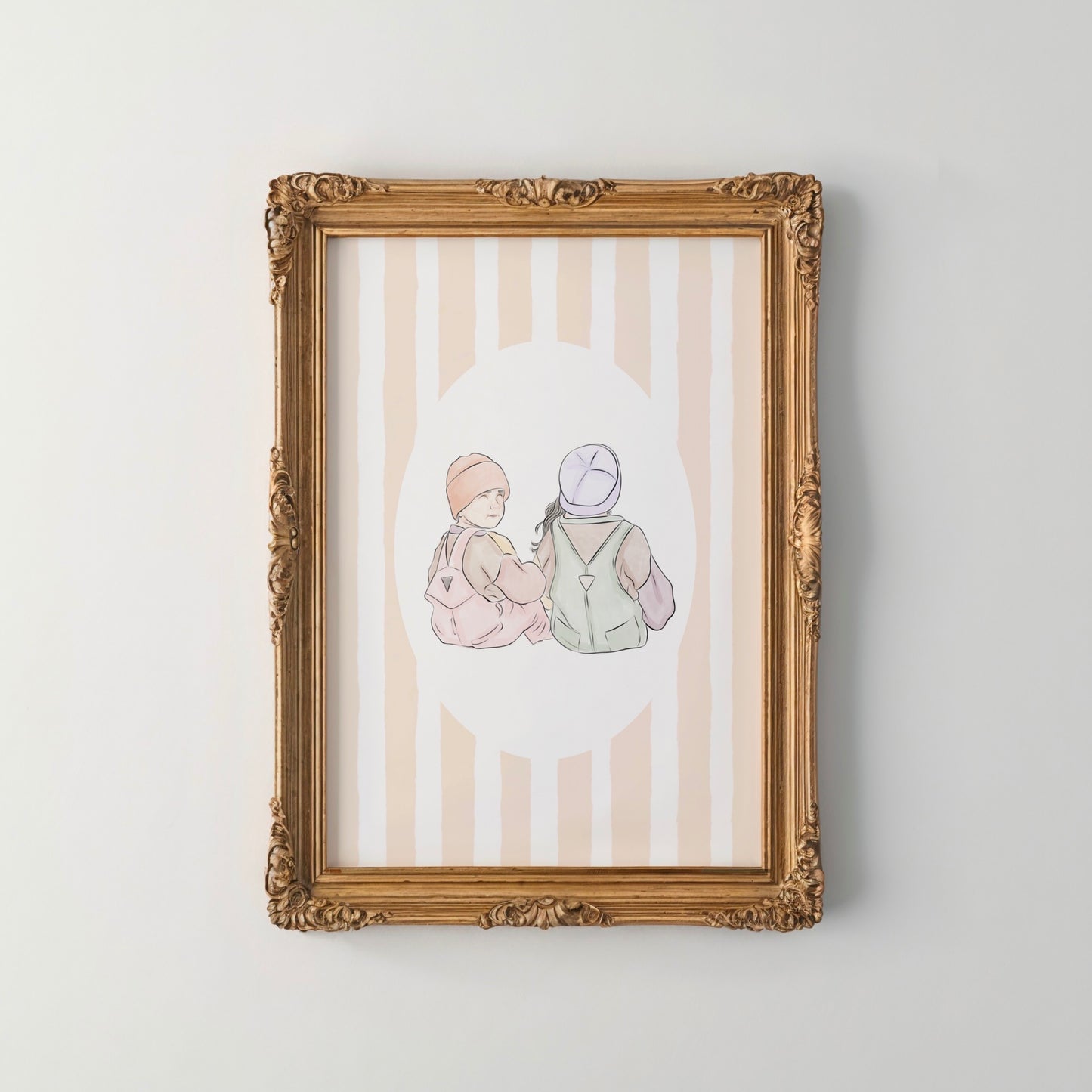 Waterverf Lijntekening Peuter