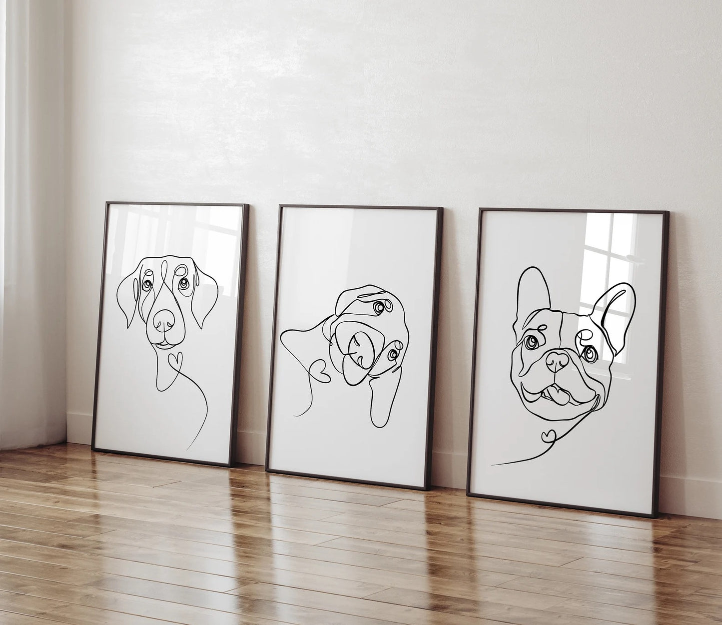 Gepersonaliseerde Een Lijntekening Hond