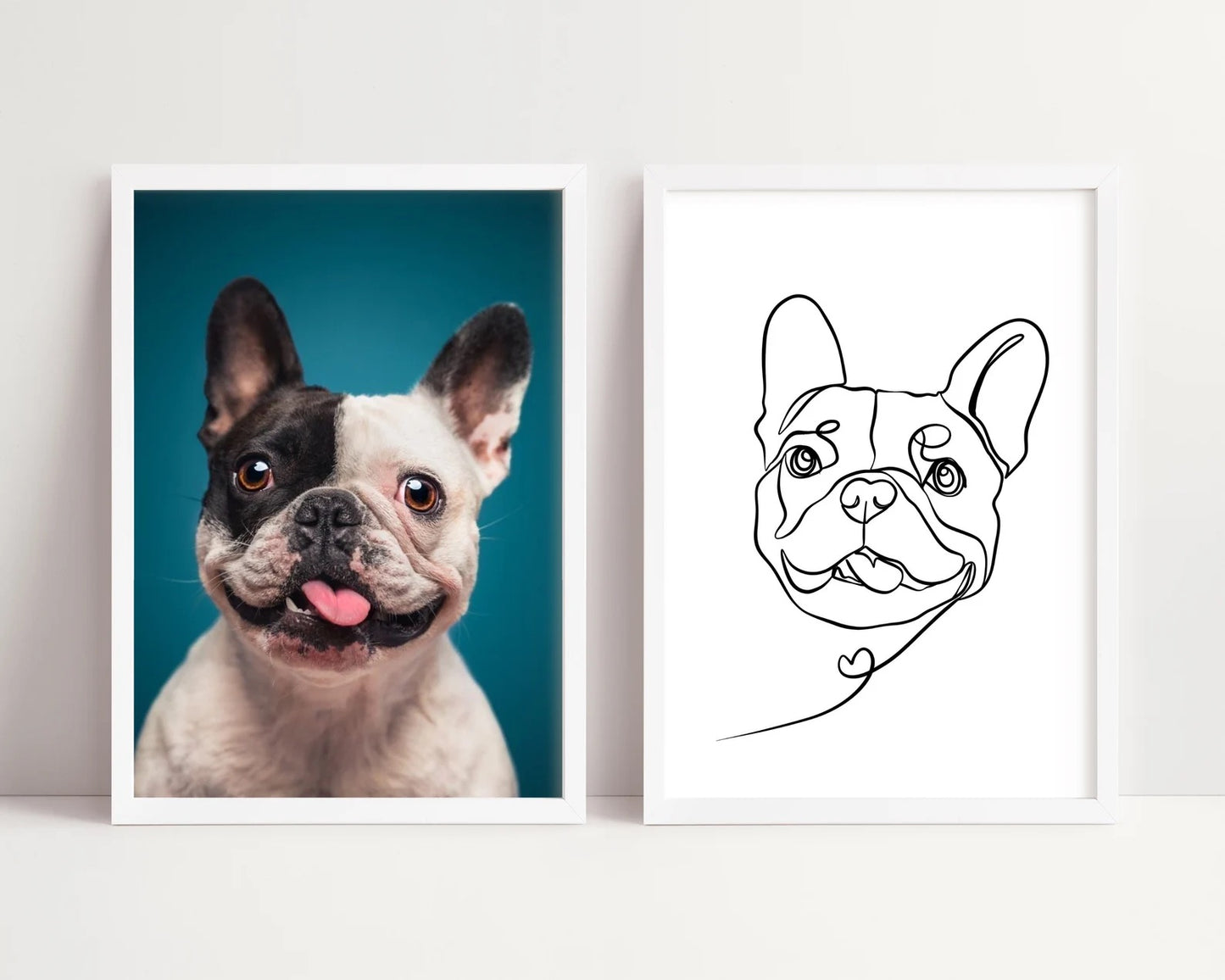 Gepersonaliseerde Een Lijntekening Hond
