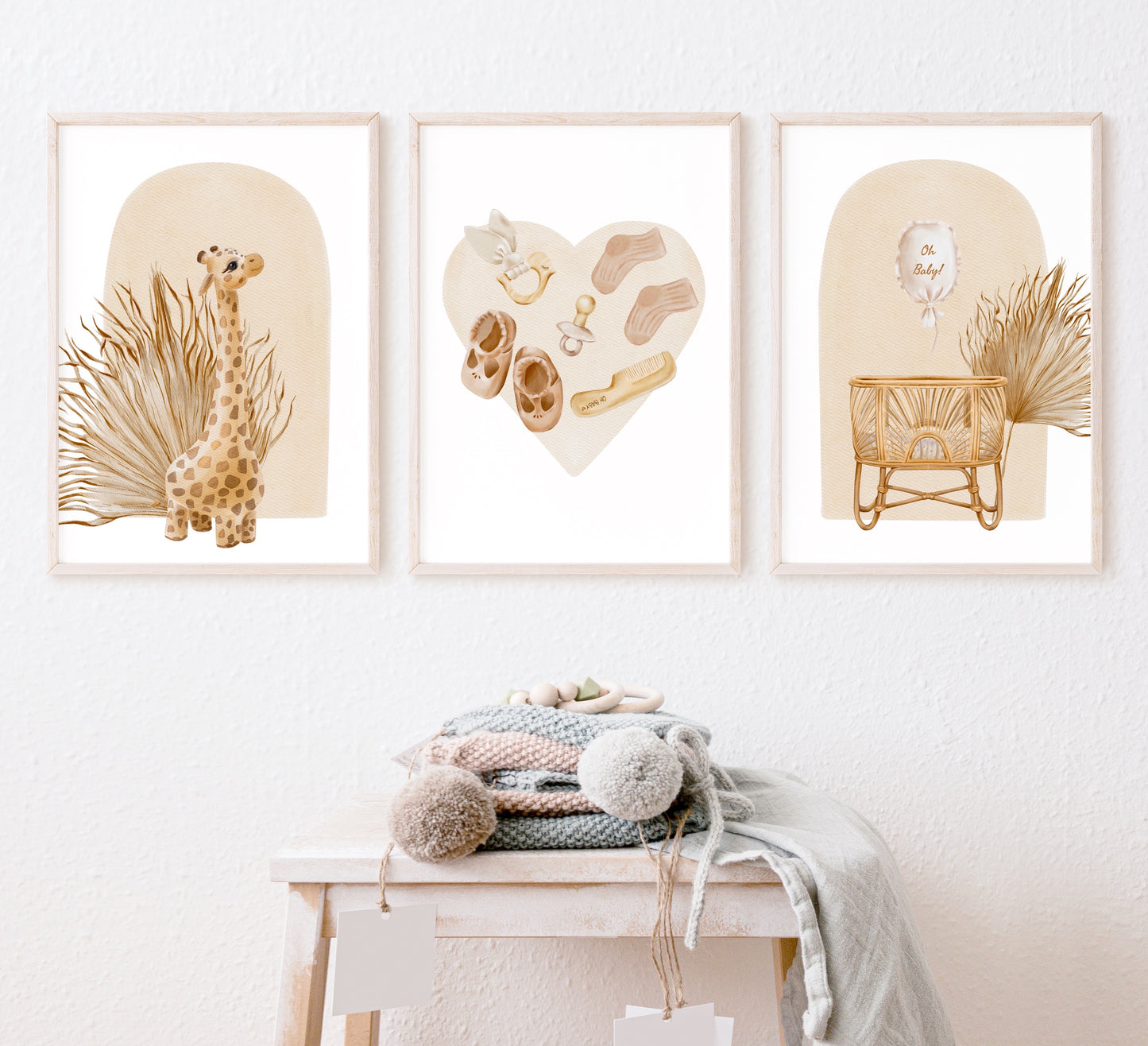 Set of 3 Boho Nursery Prints