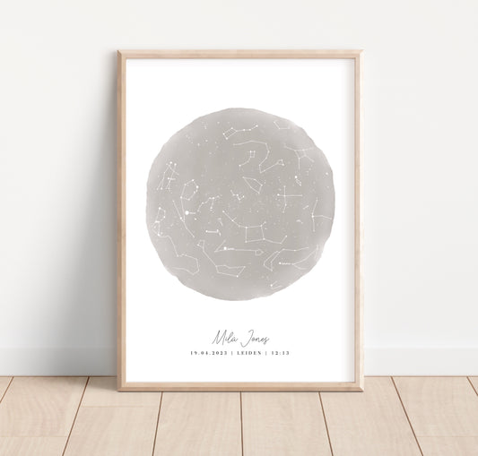 Personalized Star Map Birth Print