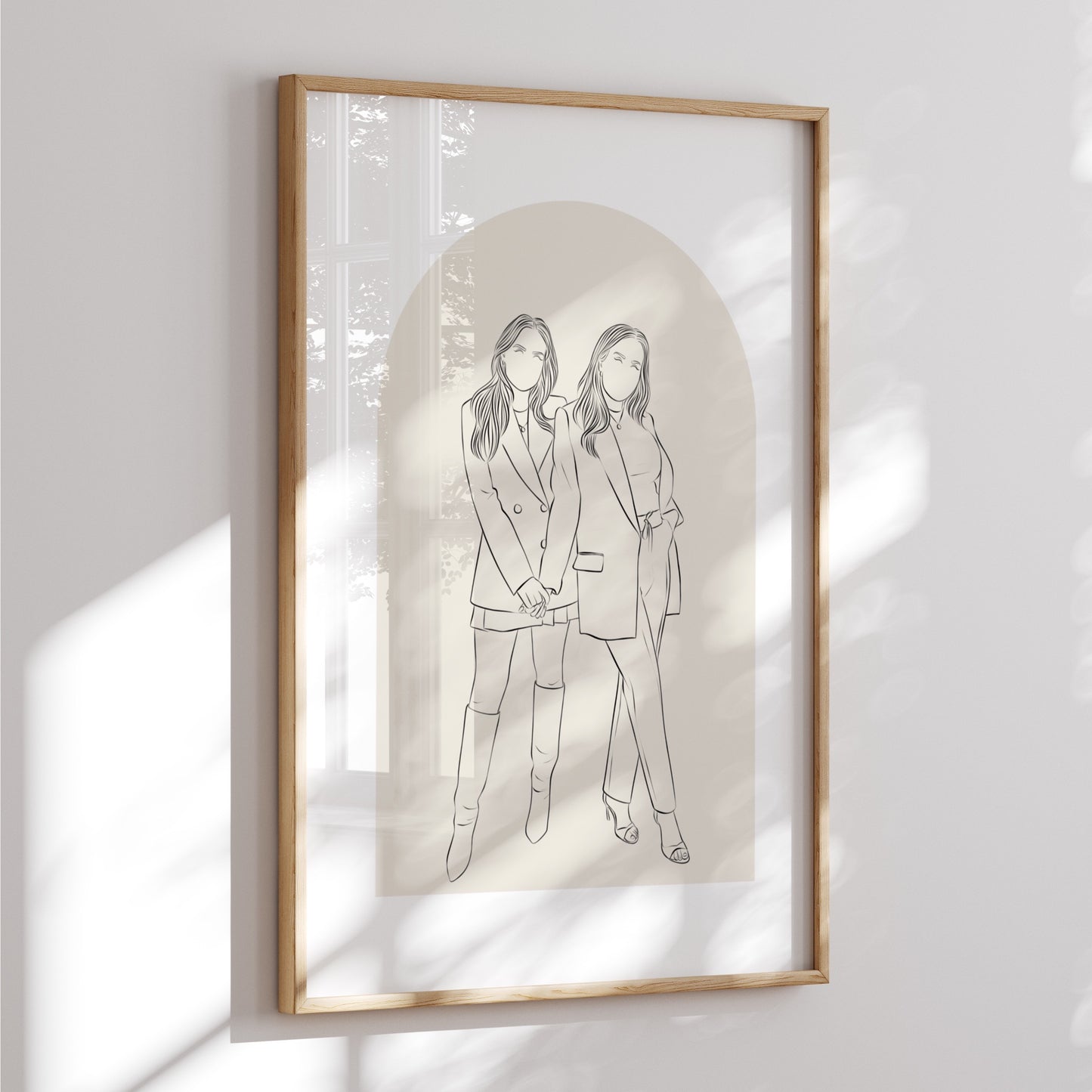 Personalized Line Drawing / Family Poster