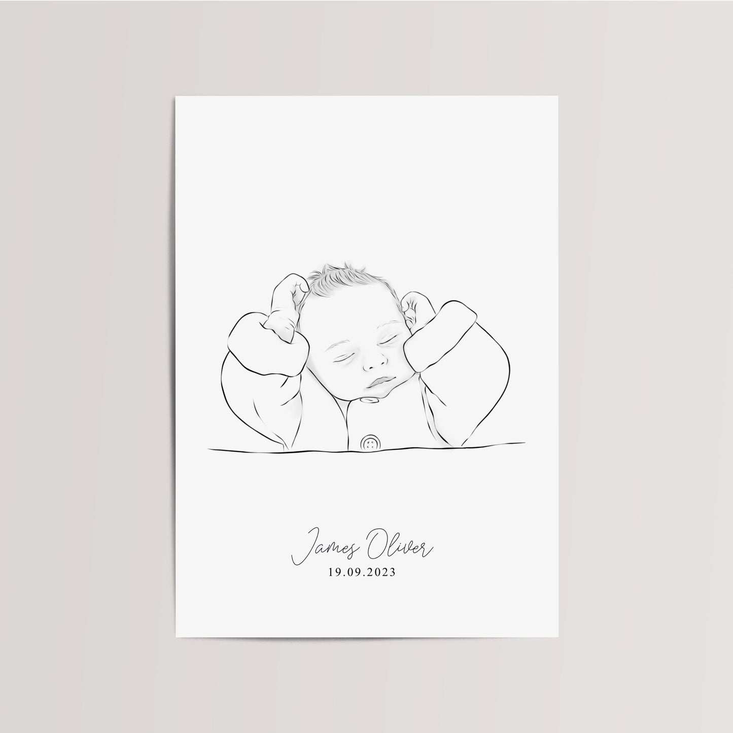 Personalized Baby Portrait / Baby Gift