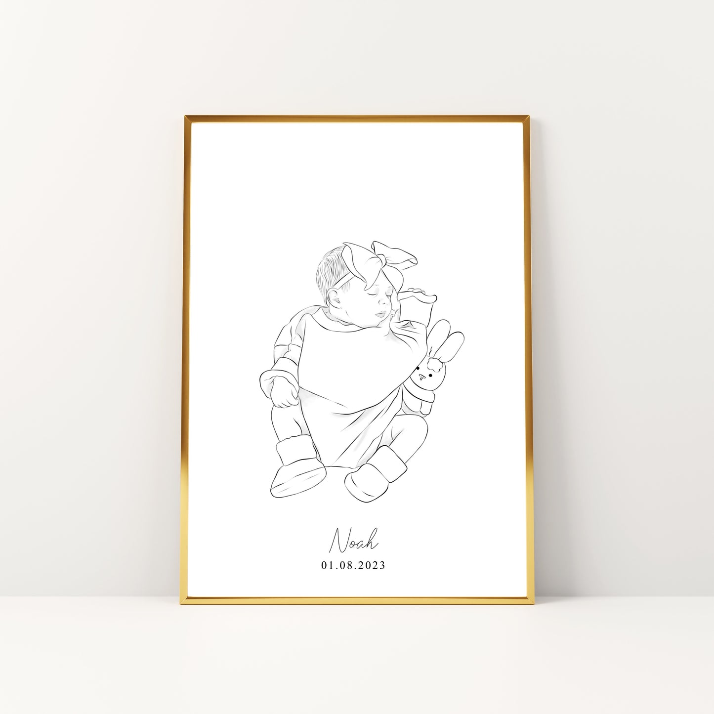 Personalized Baby Portrait / Baby Gift