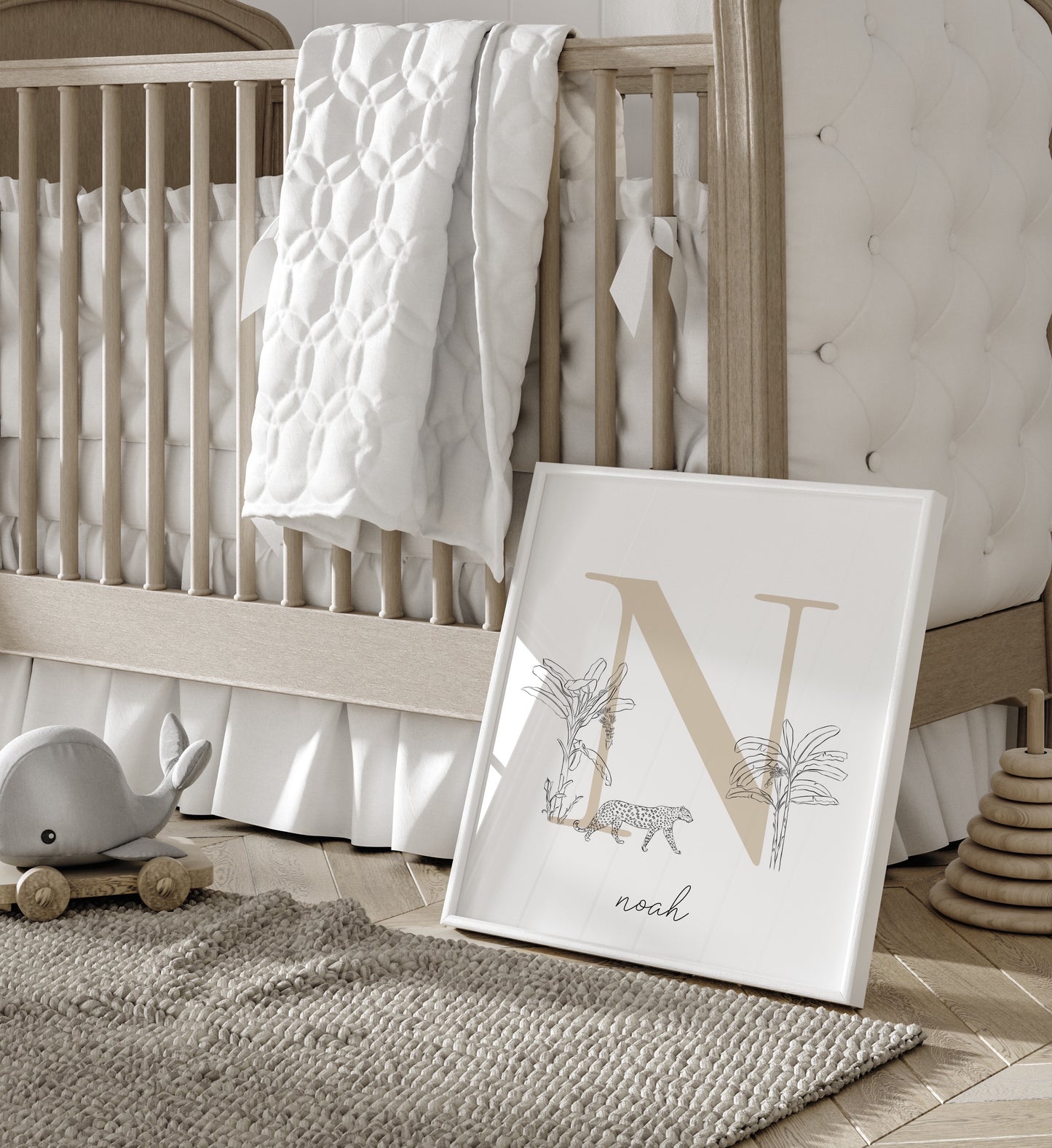 Gepersonaliseerde Boho Naam Kinderkamer Print