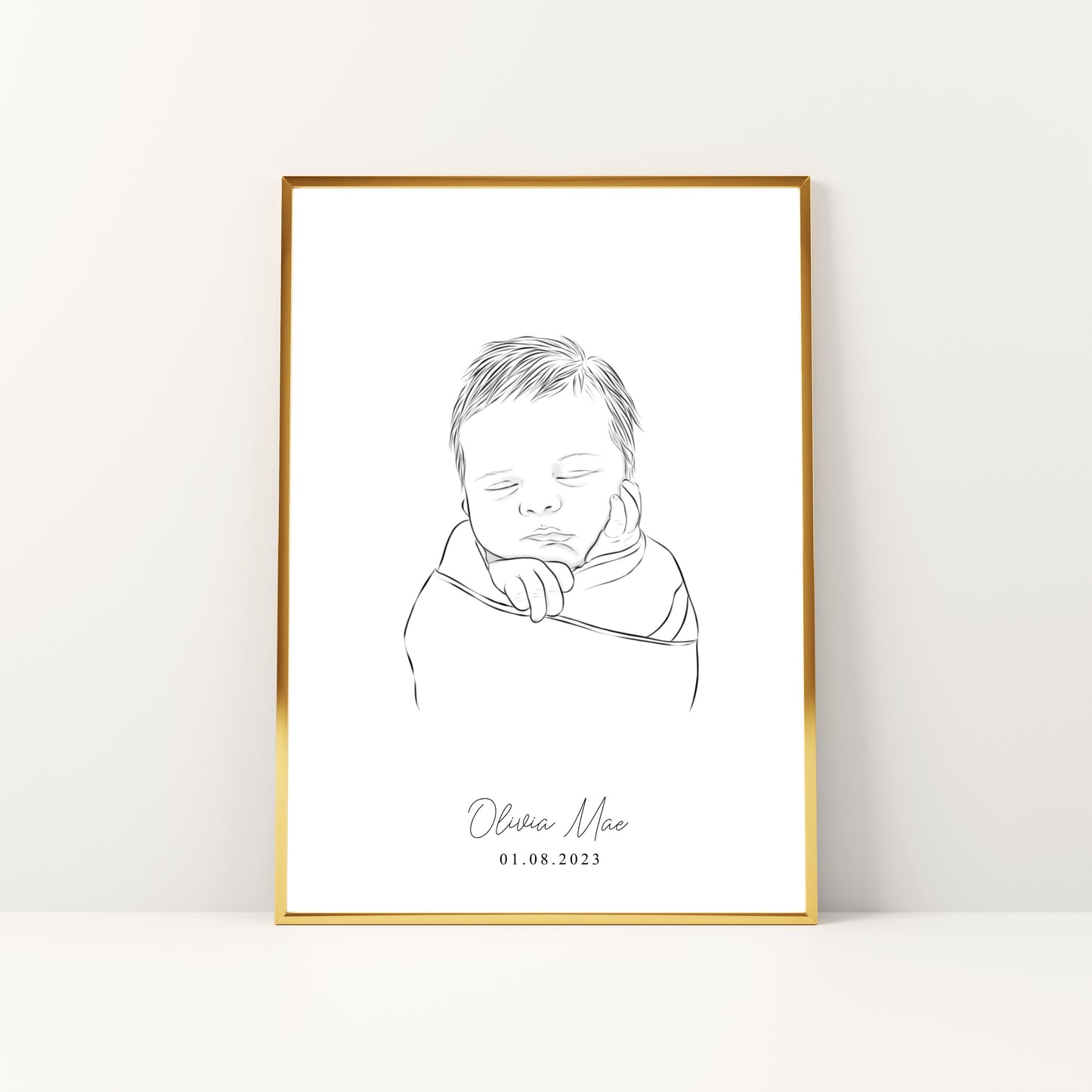 Personalized Baby Portrait / Baby Gift