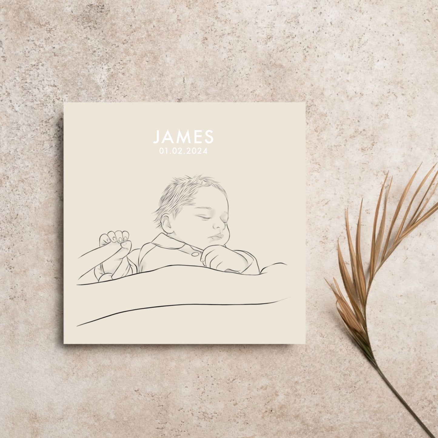 Design for Birth Announcement - Baby Portrait