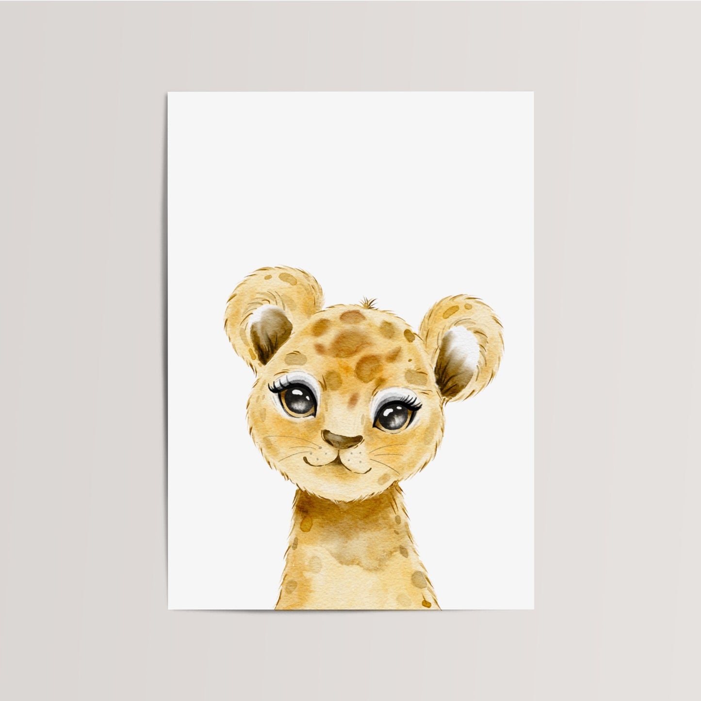 Baby Lion Nursery Print