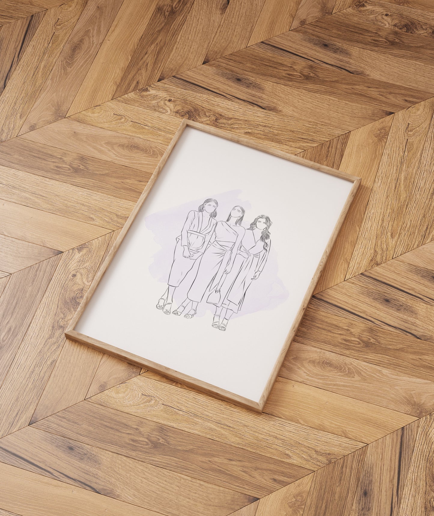 Personalized Line Drawing / Family Poster