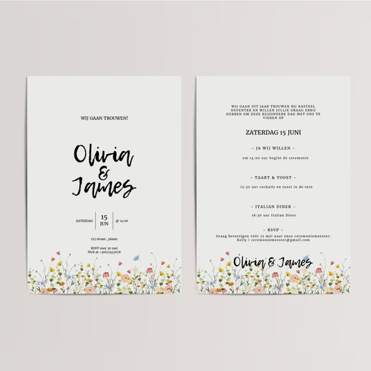 Printable Wedding Invitation / Wedding Card