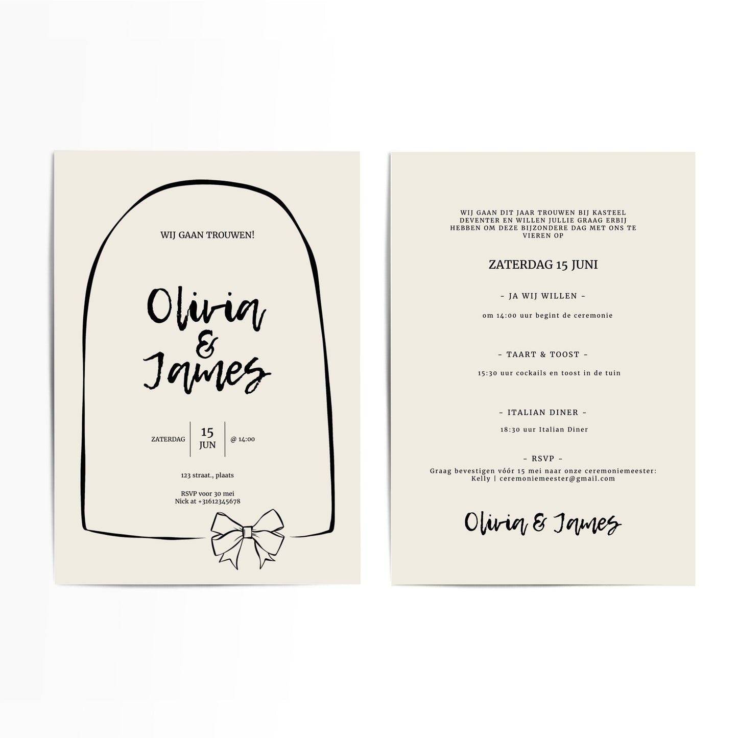 Printable Wedding Invitation / Wedding Card