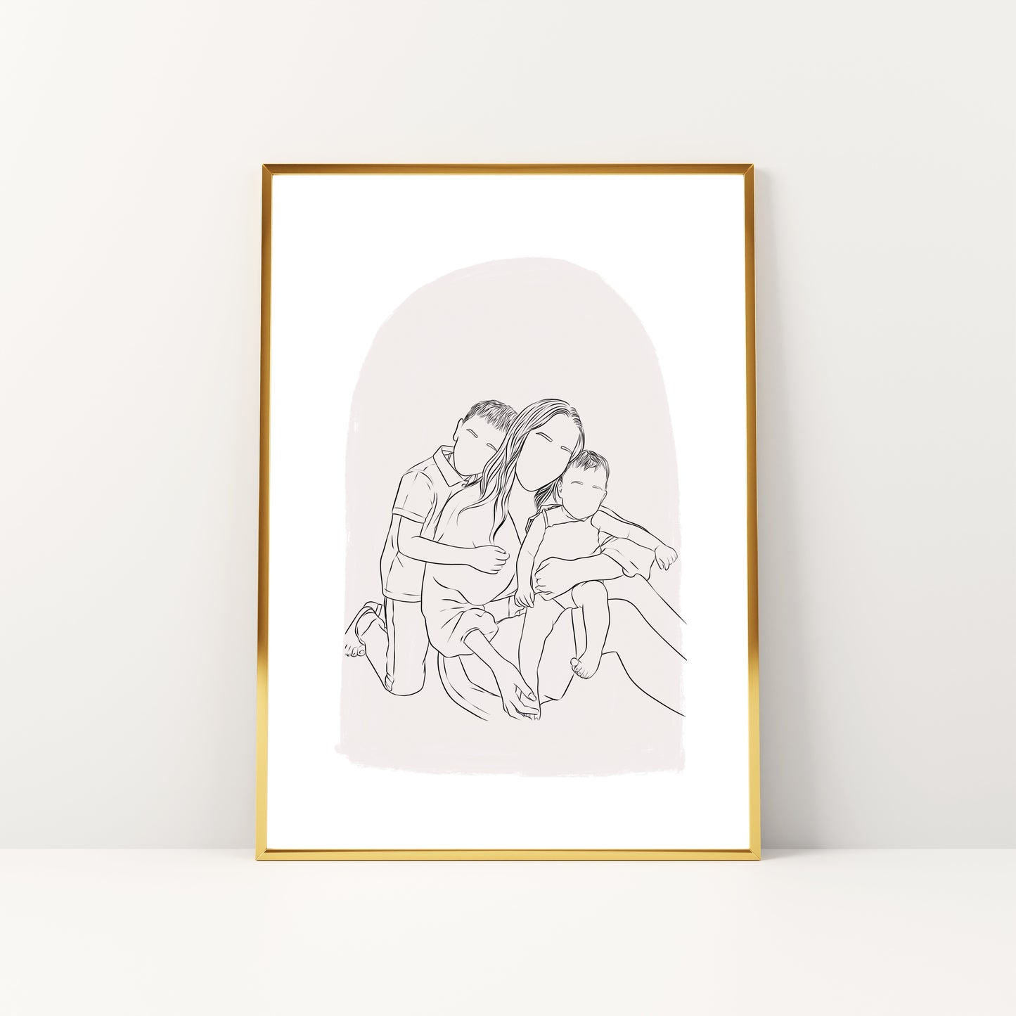 Personalized Line Drawing / Family Poster